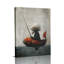 Cadre fantaisiste d'art mural sur toile fantaisiste «Old Man Fishing on Koi» pour Eclectic Studio-242139252