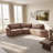 Corbin 123" Modern Curved Compression Sectional Sofa-128582593