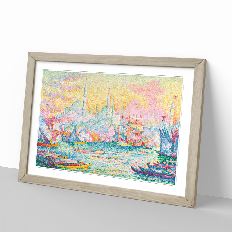Port of Constantinople by Paul Signac - Framed Print, Oak Framed, 27cm H x 36cm W x 2cm D