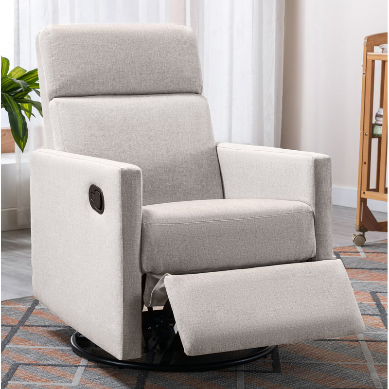Upholstered Home Theater Seat, Tan Linen Blend