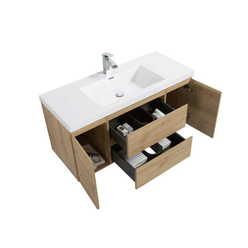 Ensemble de meuble-lavabo simple mural 47 po Bomia