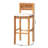 bali & pari Pava Woven Seagrass Bar Stool - Solid Mahogany Wood Stool with Textured Back, Coastal Boho Seating for Kitchen or Lounge, Bar Height-2023792795