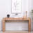 Rustic Wood Console Table with Natural Log Accent