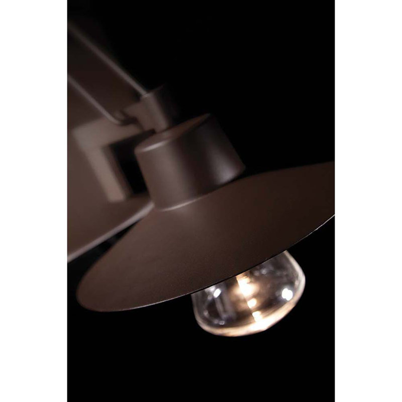 Black Mouth Blown Glass Dimmable LED Outdoor Wall Lantern