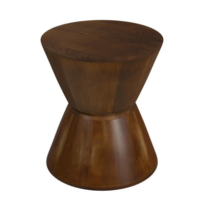 Ebern Designs Walnut Mango Wood Side Table