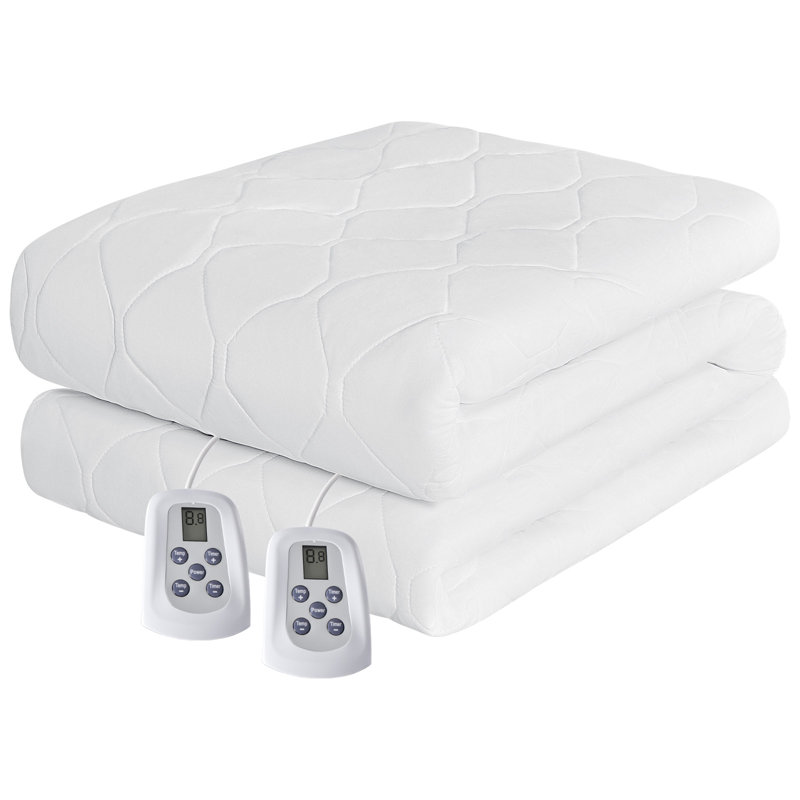 Protège-matelas chauffant, surmatelas électrique matelassé à poches profondes avec 10 réglages, Grand