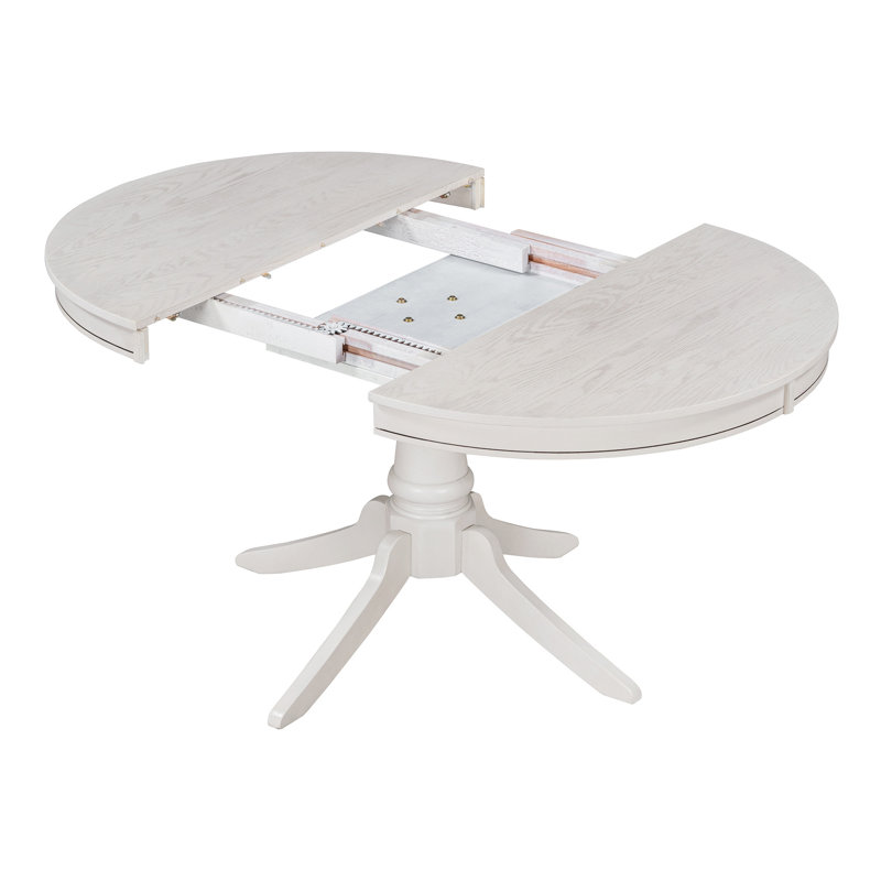 Ensemble de table de salle à manger 5 pièces Retro, Beige, Blanc antique