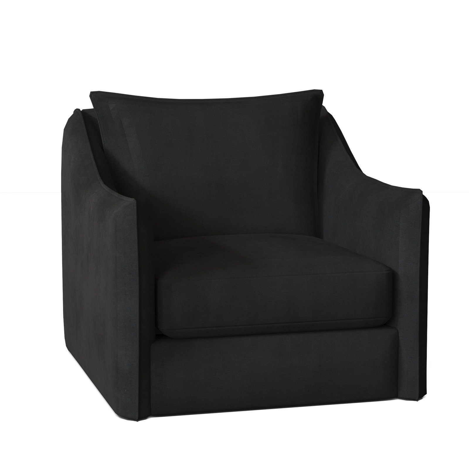 Joli Upholstered Swivel Armchair, Aged Gray, Akiko Graphite Performance 5534-011