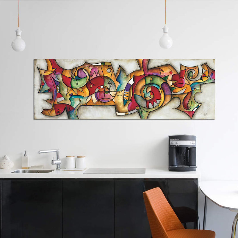 «Turn It On» par Eric Waugh, impression sur toile, H 12 po x l 36 po x P 1,5 po, Toile tendue
