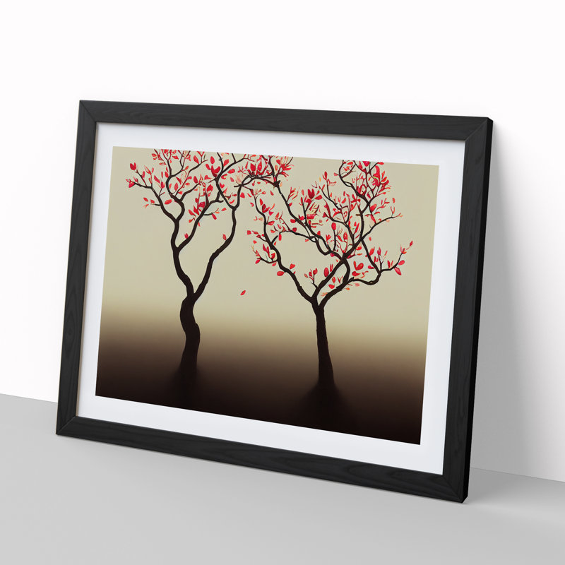 Angelical Apple Trees - Framed Print, Black, 34cm H x 46cm W x 2cm D