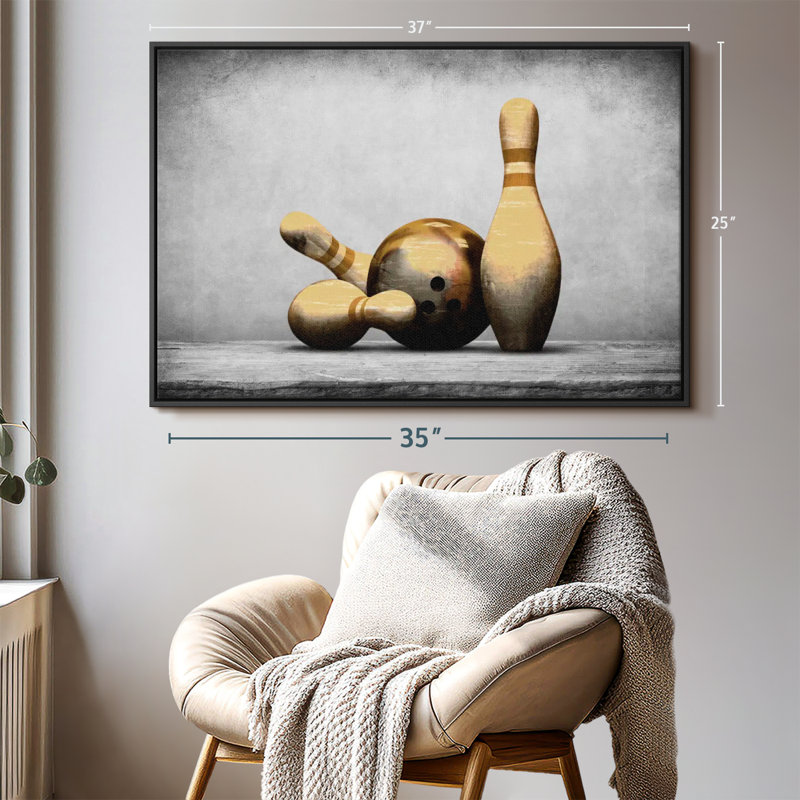 Impression sur toile texturée Bowling, H 25 po x l 37 po