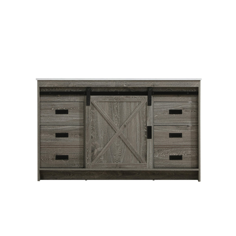 Meuble-lavabo simple 54 po Boden, Gris rustique