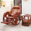 Chaise berçante élégante en rotin naturel