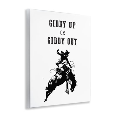 «Giddy Up or Out Cowboy», art mural par lettré et doublé