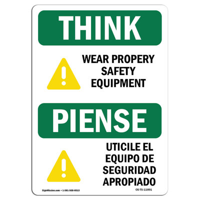 Panneau OSHA THINK
