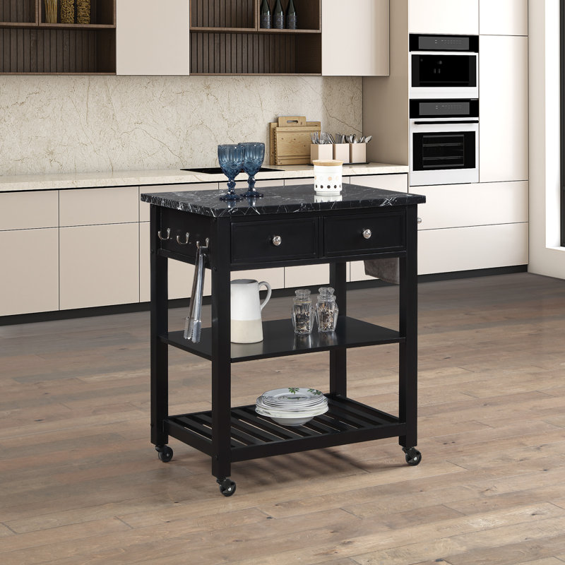 Chariot de cuisine Litchfield, Noir