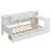Wooden L-Shape Daybed With Storage Cabinets And Two Storage Drawers, Multi-Functional Bed With Study Desk And Built-In Bookshelf-1332411193-1332411194