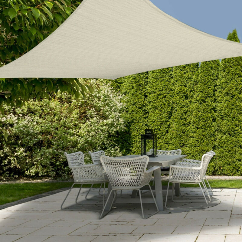 3m x 3m Square Shade Sail, Cream