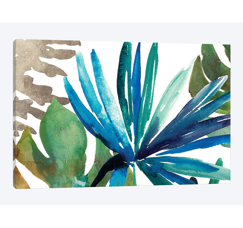 «Tropic Sway I» par Asia Jensen, reproduction sur toile tendue sur châssis, H 12 po x l 18 po x P 1,5 po