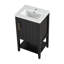 Meuble-lavabo compact de 20 po avec lavabo noir à fermeture douce pour petits espaces-39565903