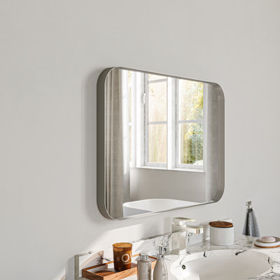Tahleek Bathroom Aluminum Framed Rectangle Wall Mirror