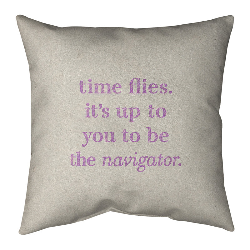 Coussin Handjet, 14 po x 14 po, Beige / violet, Housse de coussin seulement - sans coussin