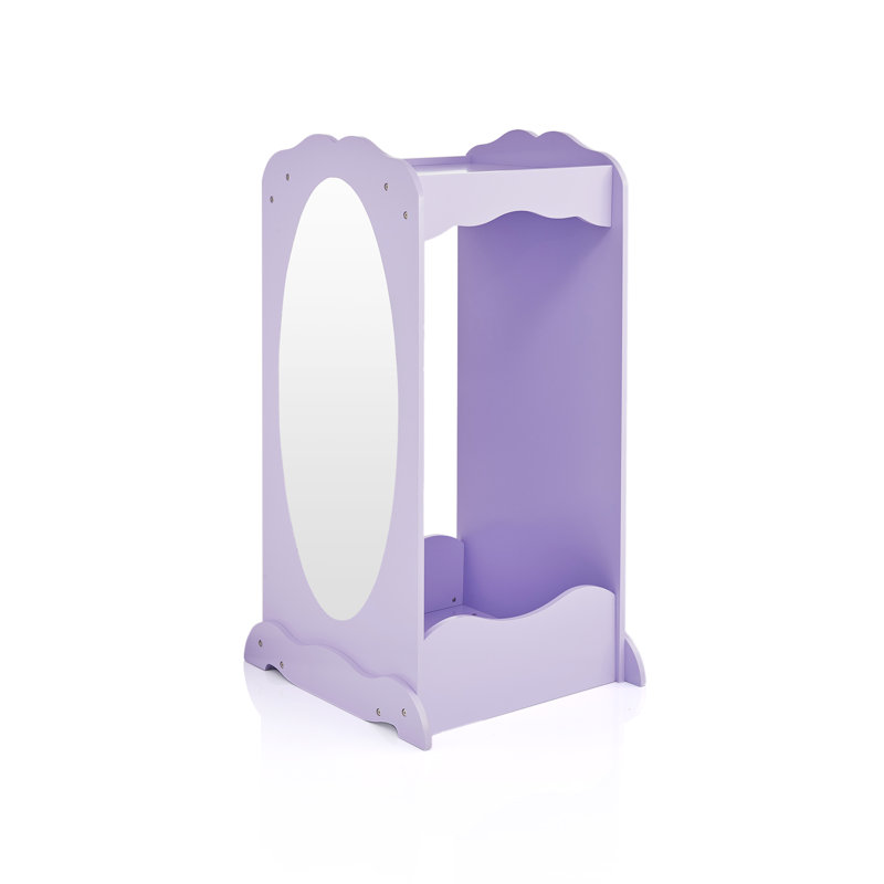Guidecraft Kids Dress Up Cubby with Mirror, Lavender