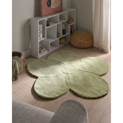 Solid Colour Hand Tufted 140cm X 140cm Area Rug
