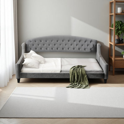 Modern Luxury Tufted Button Daybed, Full