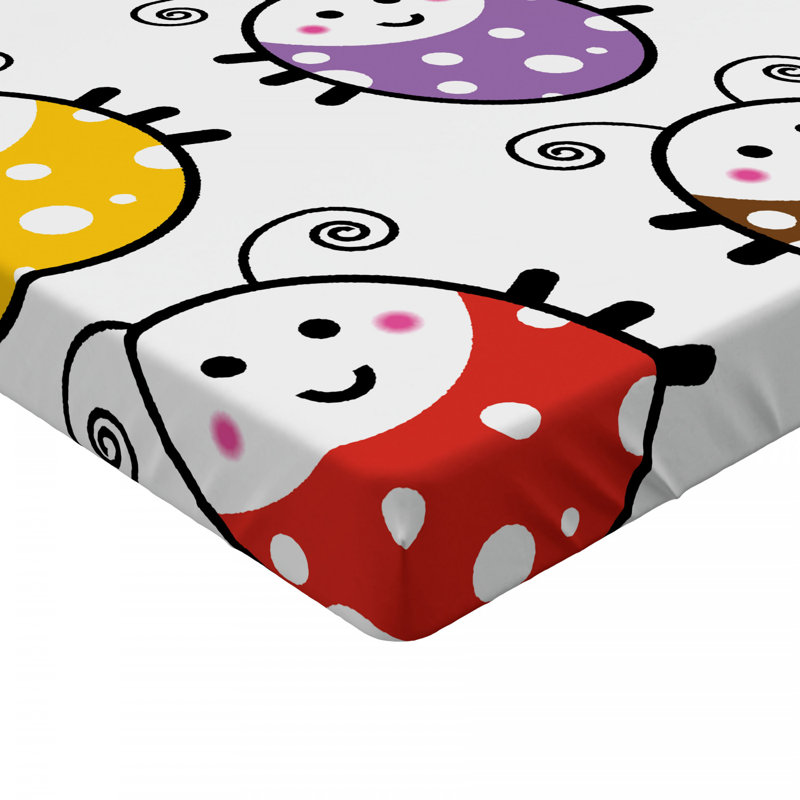 Drap-housse en microfibre coccinelles, Double