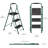 3 - Step Steel Lightweight Folding Step Ladder