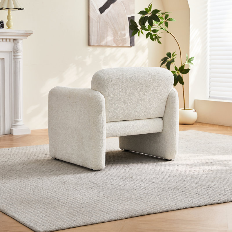 Tissu en velours de 34 po simple avec conception ergonomique pour le salon et le bureau - installation simple, assise confortable, support lombaire, facile à démonter