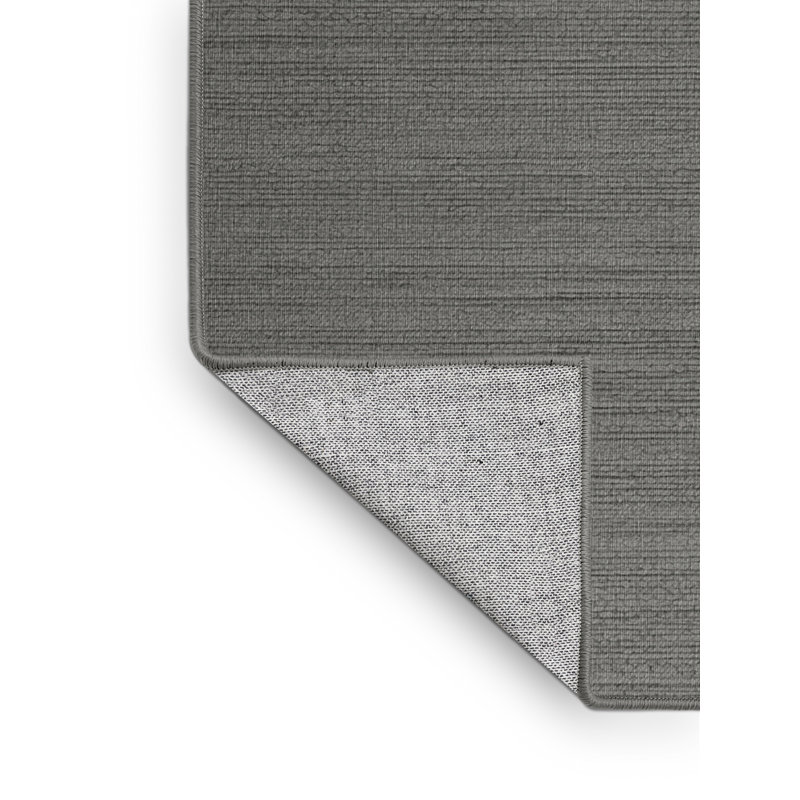 Machine Washable Solid Gray Area Rug, Square 5'