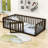 Guerriero Wooden Daybed Frame with Fence-1236834003-1236834000