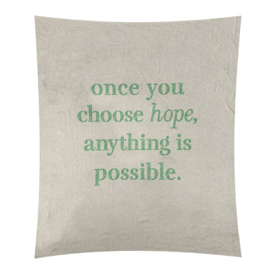 Tapisserie de polyester, citation en polyester, citation de l’espoir