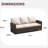 Siarah 71.3'' Wide Outdoor All-weather Wicker Patio Sofa with Cushions-153693818