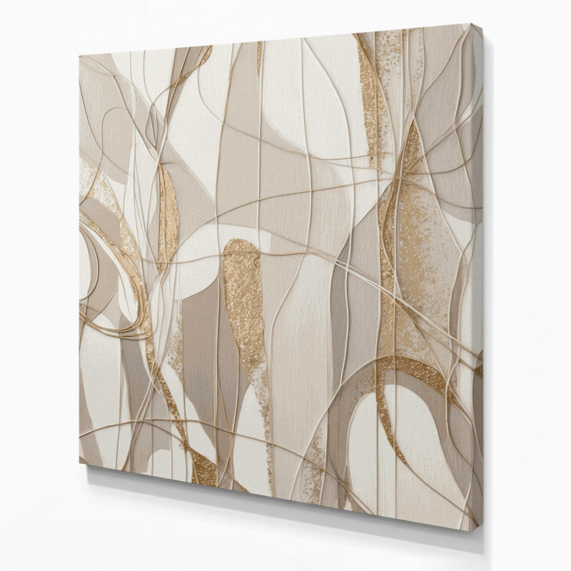 Art abstrait sur toile, formes abstraites grises, H 16 po x l 16 po