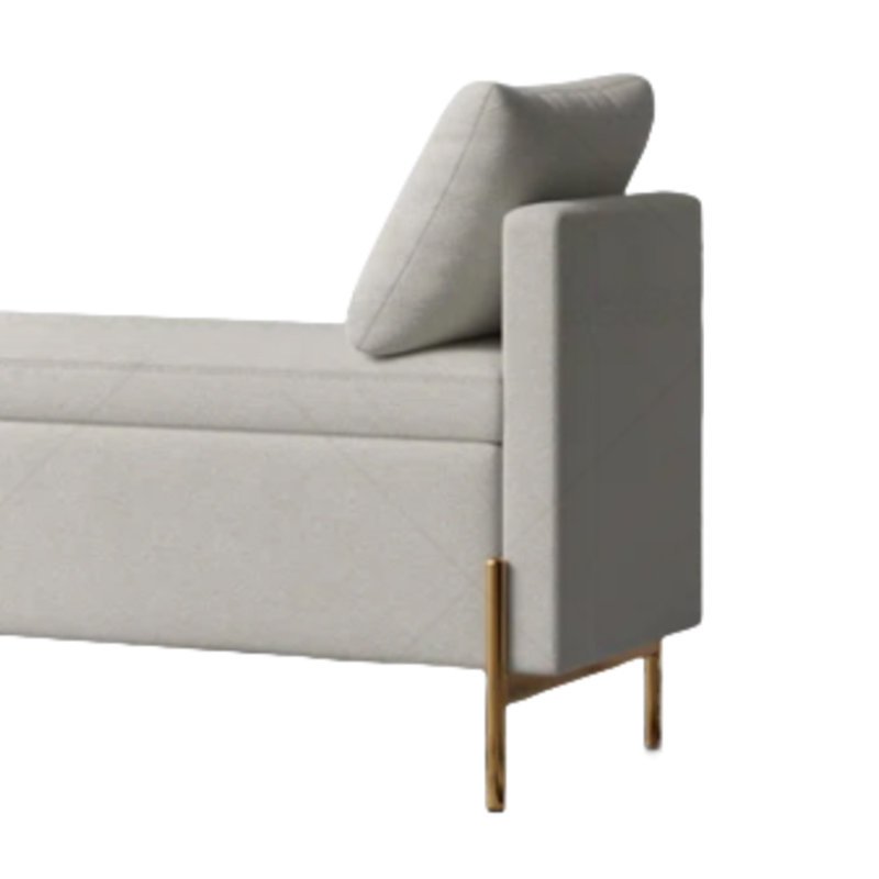Banc simple en acier inoxydable, Gris, H 28,35 po x l 59,06 po x P 17,72 po