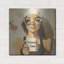 Art mural en métal luxueux «Natation tasse» par Layla Oz, 24 po x 24 po-1224504091