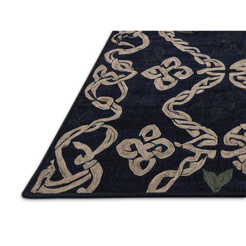 Machine Washable Gray Area Rug, Rectangle 3' x 5'