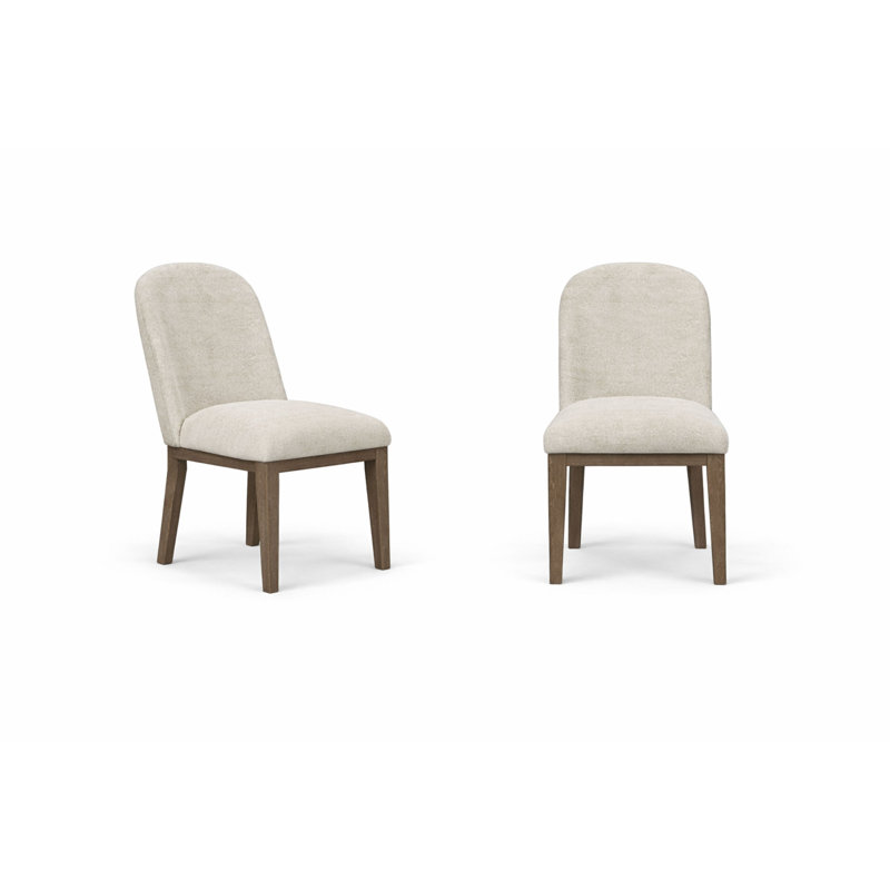 Marielle Shelter Upholstered Dining Chair, Cocoa/Ivory