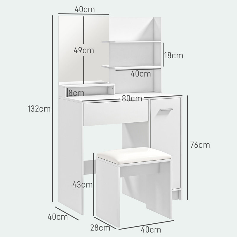 Pranathi Dressing Table with Mirror
