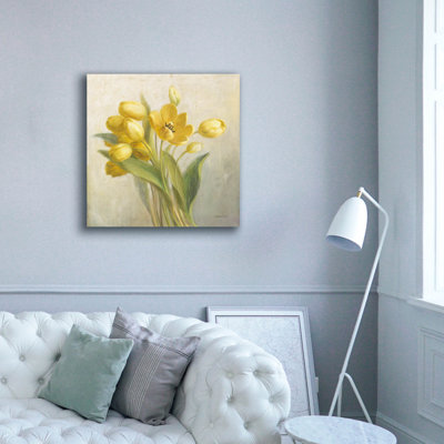 Red Barrel Studio 'French Yellow Tulips No Butterfly' by Danhui Nai Canvas Wall Art