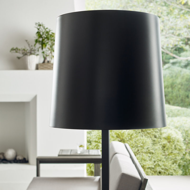 Lucia Outdoor Large Floor Lamp, Black, Black
