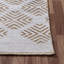 Tapis intérieur en coton / polyester tissé à plat à motif brun clair / blanc-1724441808