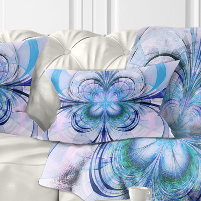 Motif floral fractal - coussin à imprimé floral
