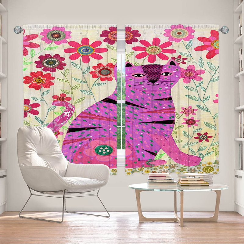 Ensemble de rideaux en polyester 2 pièces Elisabette, L 56 po x L 78 po