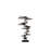 32.28"Geometric abstract silver-plated decorative piece