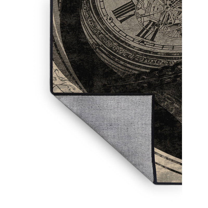 Tapis luxueux chic et lavable à la machine Luray - reliure noire, 3 X 5