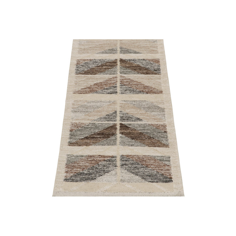 Scandinavian Wool Geometric Area Rug, Rectangle 13' x 19'